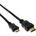 InLine HDMI Mini kabel,  High Speed HDMI kabel, type A M/type C M, verguld, 1.5m