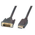 DisplayPort to DVI Konverter Kabel, zwart, 1m